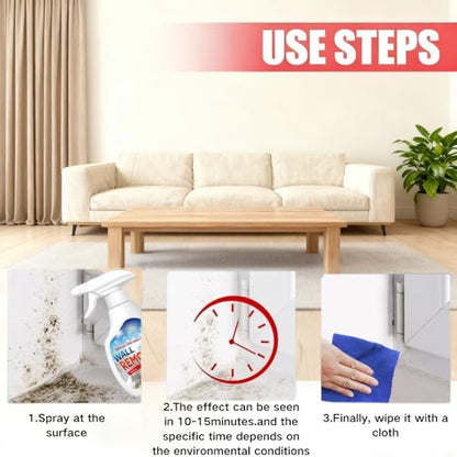 Spray nettoyant anti-moisissure à action rapide pour murs